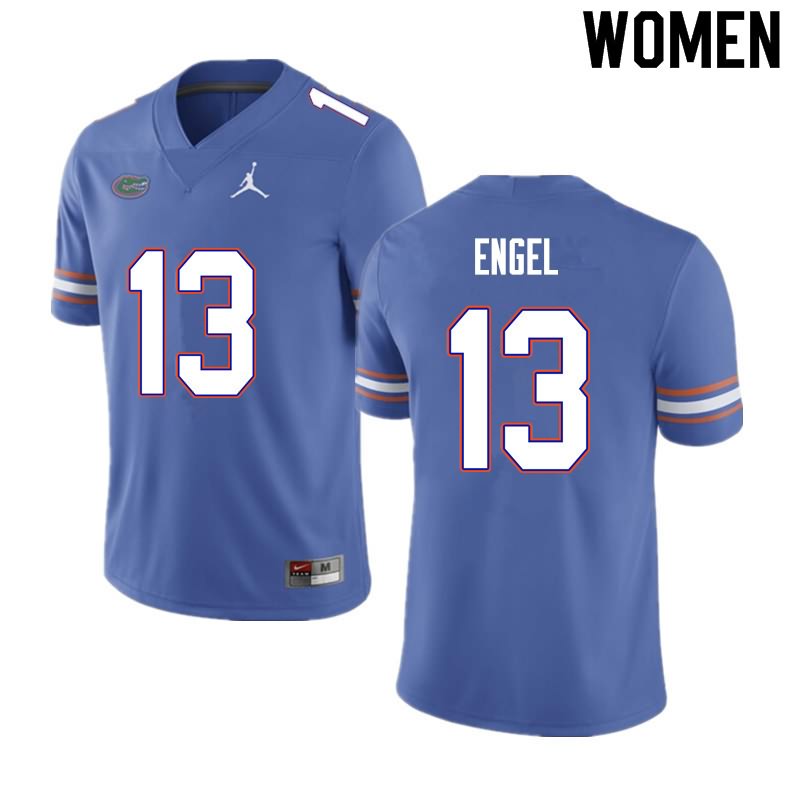 NCAA Florida Gators Kyle Engel Women's #13 Nike Blue Stitched Authentic College Football Jersey LCQ1364AN